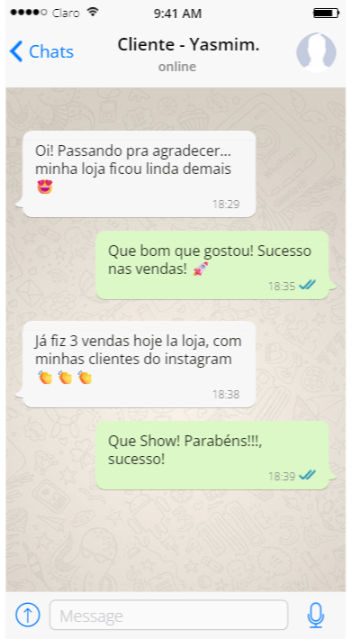 feeback 5 loja virtual pronta!